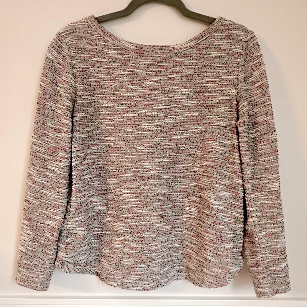LOFT Multi-Colored Textured Knit Top